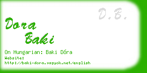 dora baki business card