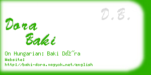 dora baki business card